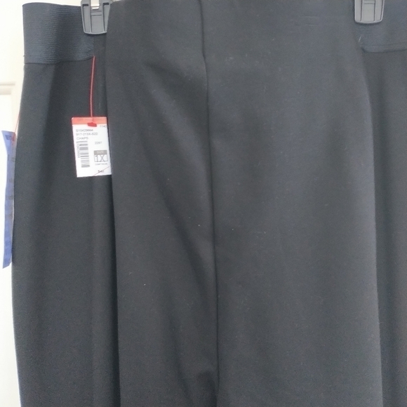 Chaps Black Faux Leather Pants Leggings 1X - Picture 4 of 10